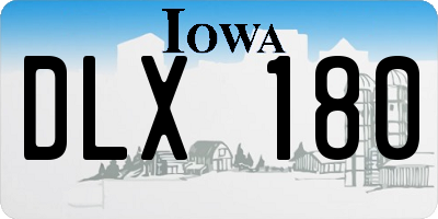 IA license plate DLX180