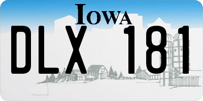 IA license plate DLX181