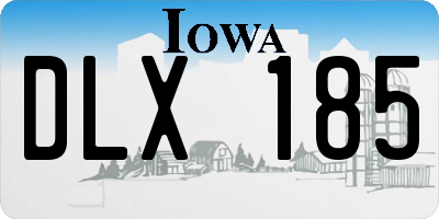 IA license plate DLX185