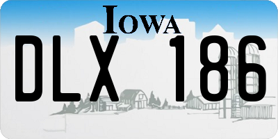 IA license plate DLX186