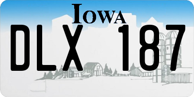 IA license plate DLX187