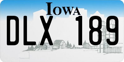 IA license plate DLX189