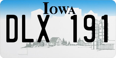 IA license plate DLX191