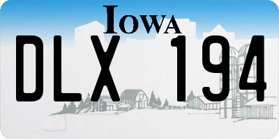 IA license plate DLX194