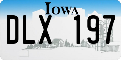 IA license plate DLX197