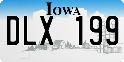 IA license plate DLX199