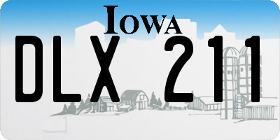 IA license plate DLX211