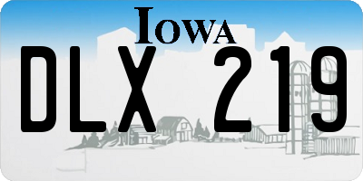 IA license plate DLX219
