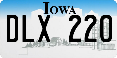 IA license plate DLX220