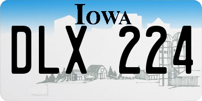 IA license plate DLX224