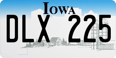 IA license plate DLX225