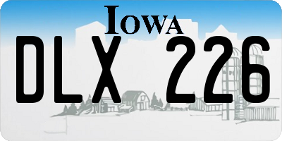 IA license plate DLX226
