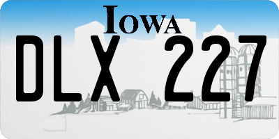 IA license plate DLX227