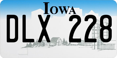 IA license plate DLX228