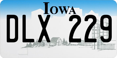 IA license plate DLX229