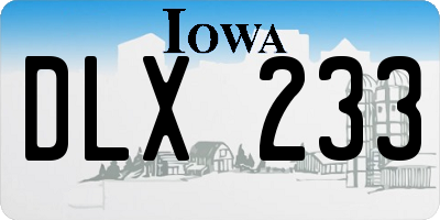 IA license plate DLX233