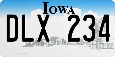 IA license plate DLX234