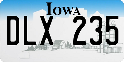 IA license plate DLX235