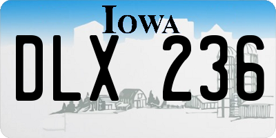 IA license plate DLX236