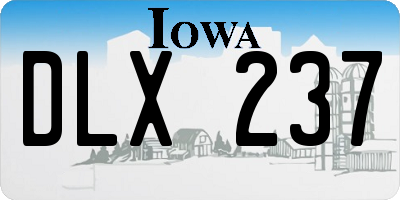 IA license plate DLX237