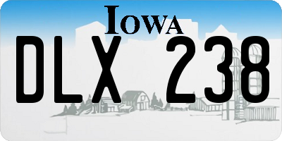 IA license plate DLX238