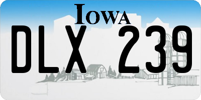 IA license plate DLX239