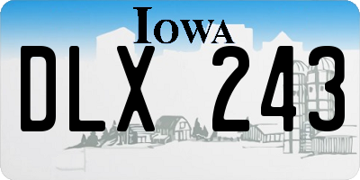IA license plate DLX243