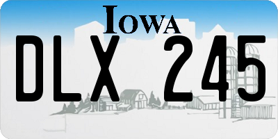 IA license plate DLX245
