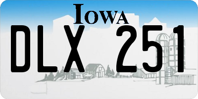 IA license plate DLX251