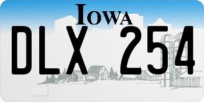 IA license plate DLX254