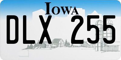 IA license plate DLX255