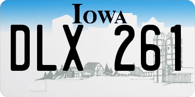 IA license plate DLX261