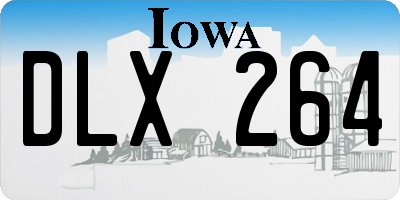 IA license plate DLX264