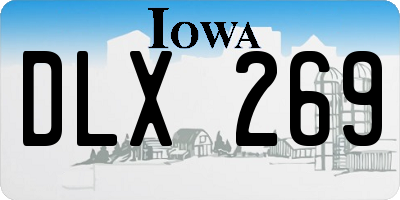 IA license plate DLX269