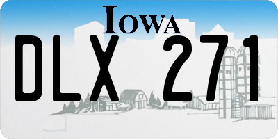 IA license plate DLX271