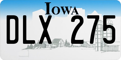 IA license plate DLX275
