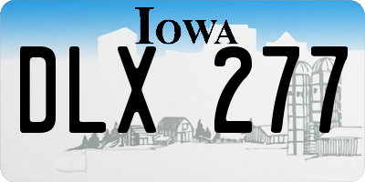 IA license plate DLX277