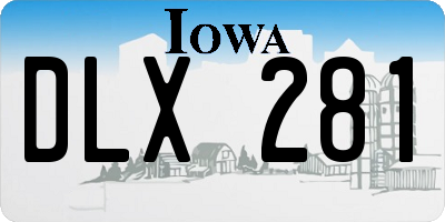 IA license plate DLX281