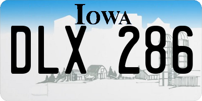 IA license plate DLX286