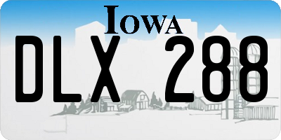 IA license plate DLX288