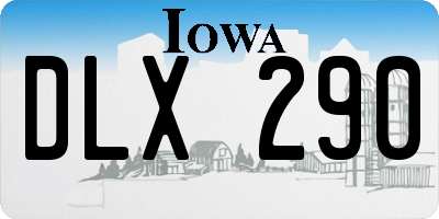 IA license plate DLX290
