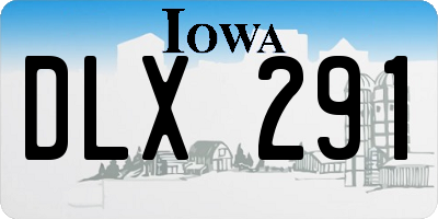 IA license plate DLX291