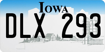 IA license plate DLX293