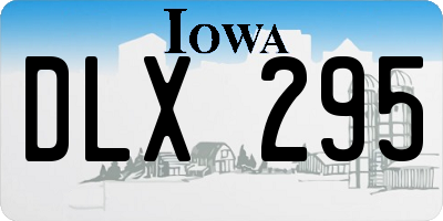 IA license plate DLX295