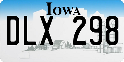 IA license plate DLX298
