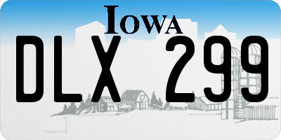 IA license plate DLX299