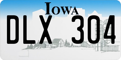 IA license plate DLX304
