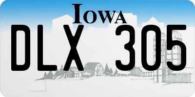 IA license plate DLX305