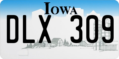 IA license plate DLX309