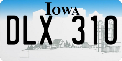 IA license plate DLX310